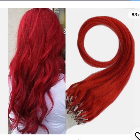 Red and Pink I tip hair extensions - Picture 2 of 7